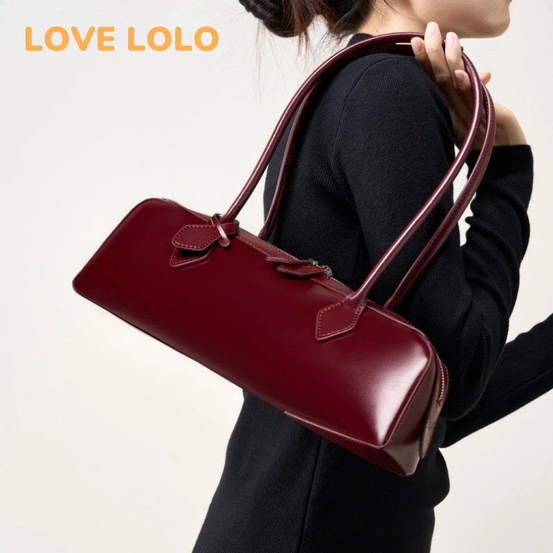 Luxury Bags Korea - 本革バッグ女性 2025 韓国高級バッグヴィンテージロングショルダーバッグハンドバッグレディース脇の下バッグショッピングバッグ