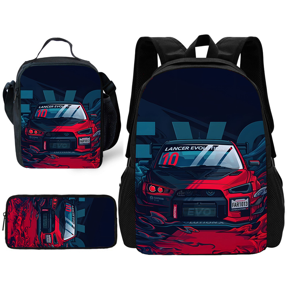 Luxury Bags Girls - 子供学校ファッション高級スポーツカーバックパックランチバッグ、鉛筆バッグ、スクールバッグ男の子女の子のための最高のギフト