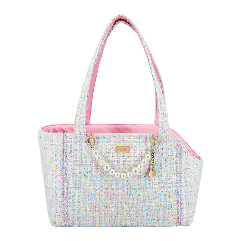 Luxury Bags Korea - 韓国風ライトラグジュアリースタイルペットキャリアポータブルトラベルキャリーハンドバッグペットトートバッグ