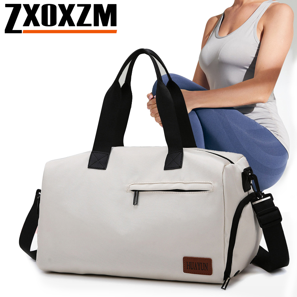 Weekender Bag Duffle - 1個入りスポーツダッフルバッグ、防水ウェットポケット＆シューズコンパートメント付き、ジム、ワークアウト、旅行、一泊旅行、週末旅行用のトートキャリーオンバッグ
