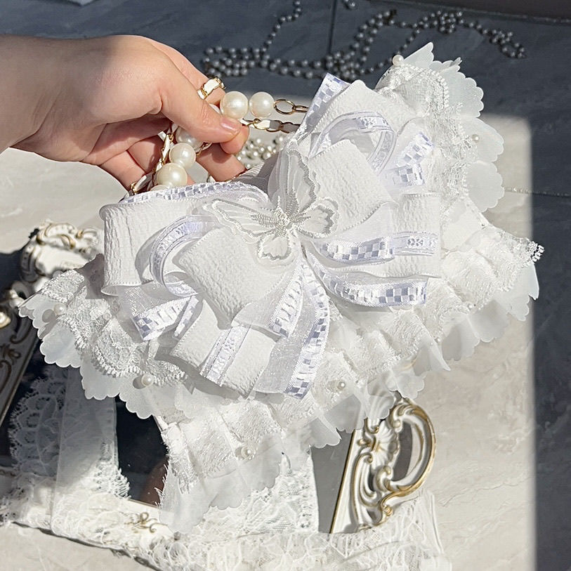 Luxury Y2K Bags - 女性のクロスボディバッグロリータコスプレアクセサリー Y2K ハンドバッグ弓蝶ショルダーバッグデザイナーバッグ女性の高級 2025 新しいバッグ