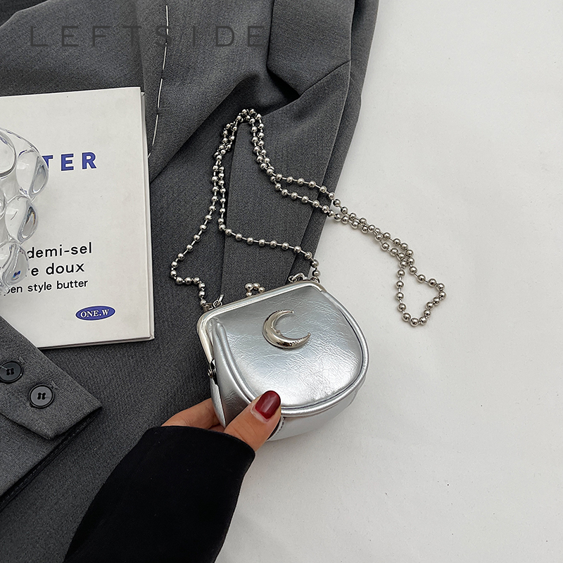 Luxury Bags Cute - 女性用ミニシルバークロスオーバーバッグ,女性用高級レザーハンドバッグ,かわいいハンドバッグと財布,新しいファッションデザイナー,y2k,2023