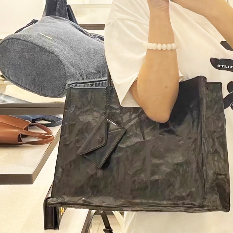 韓国カジュアルクラフト紙トートバッグ女性の高級デザイナーハン - Luxury Bags Korea のレビューと価格