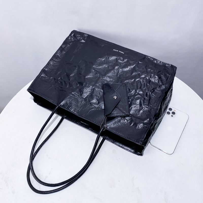韓国カジュアルクラフト紙トートバッグ女性の高級デザイナーハン - Luxury Bags Korea のレビューと価格