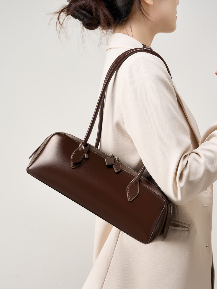本革バッグ女性 2025 韓国高級バッグヴィンテージロングシ - Luxury Bags Korea のレビューと価格