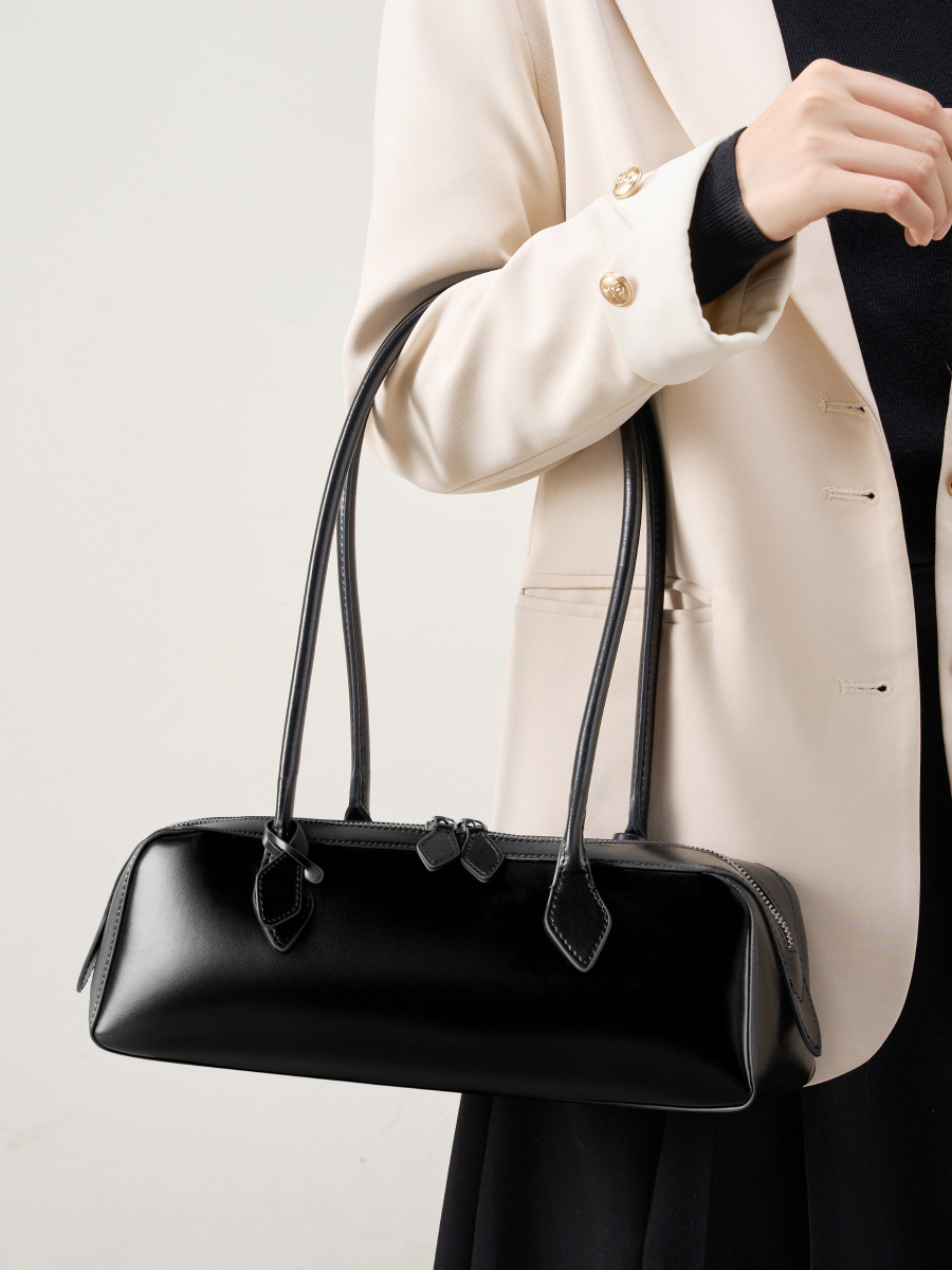 本革バッグ女性 2025 韓国高級バッグヴィンテージロングシ - Luxury Bags Korea のレビューと価格