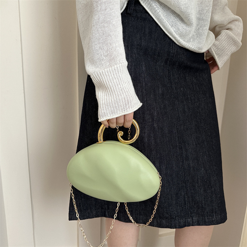ラグジュアリーな曲線状のペブルシェイプミニクラッチバッグ、フ - Luxury Bags Cute のレビューと価格