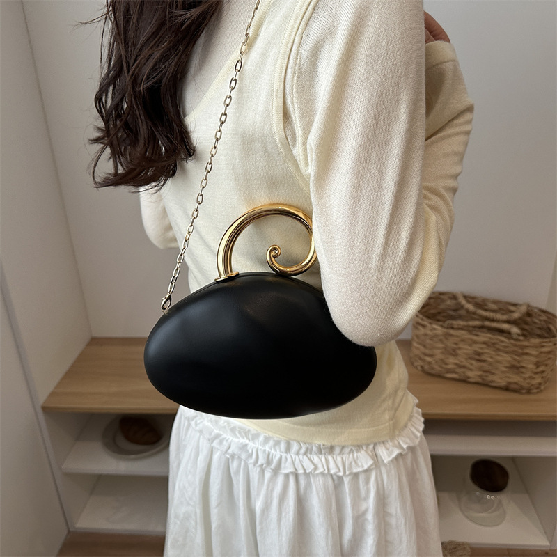 ラグジュアリーな曲線状のペブルシェイプミニクラッチバッグ、フ - Luxury Bags Cute のレビューと価格