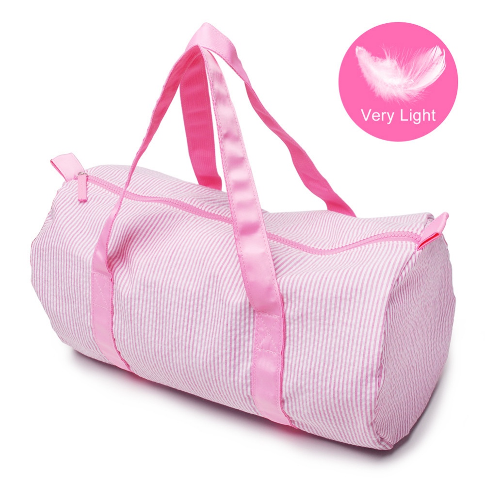 子供用シアサッカーダッフルバッグ、旅行用オーバーナイトバッグ - Weekender Bag Duffle のレビューと価格
