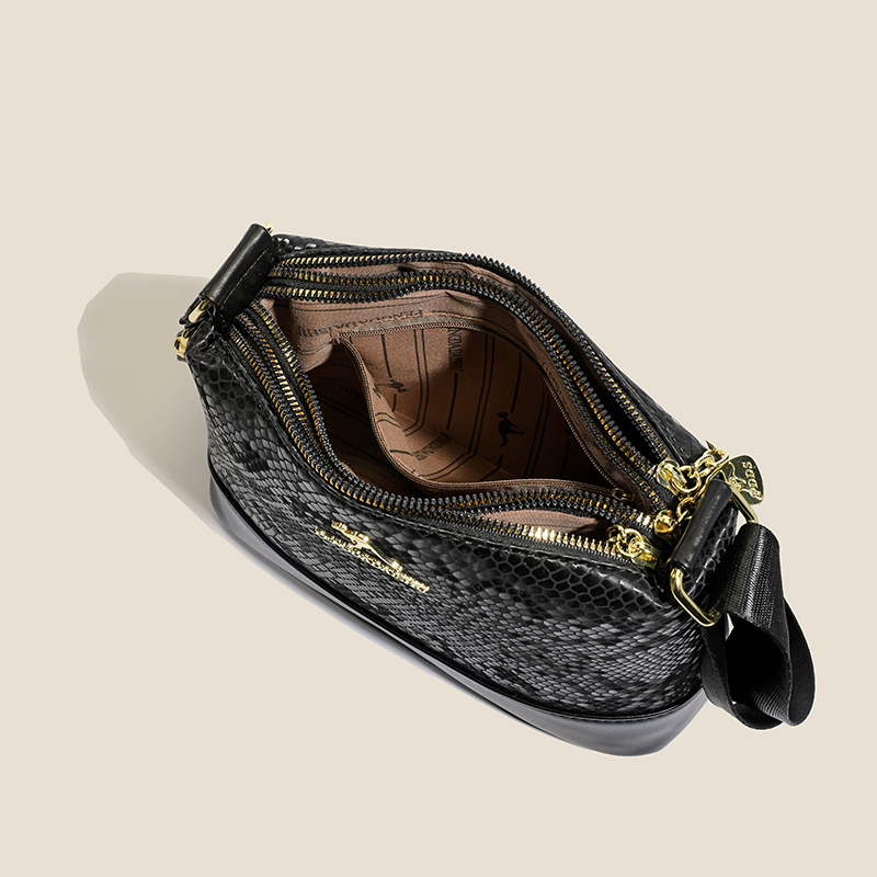 スネーク柄ショルダーバッグ女性クロスボディ財布女の子のための - Luxury Bags Girls のレビューと価格