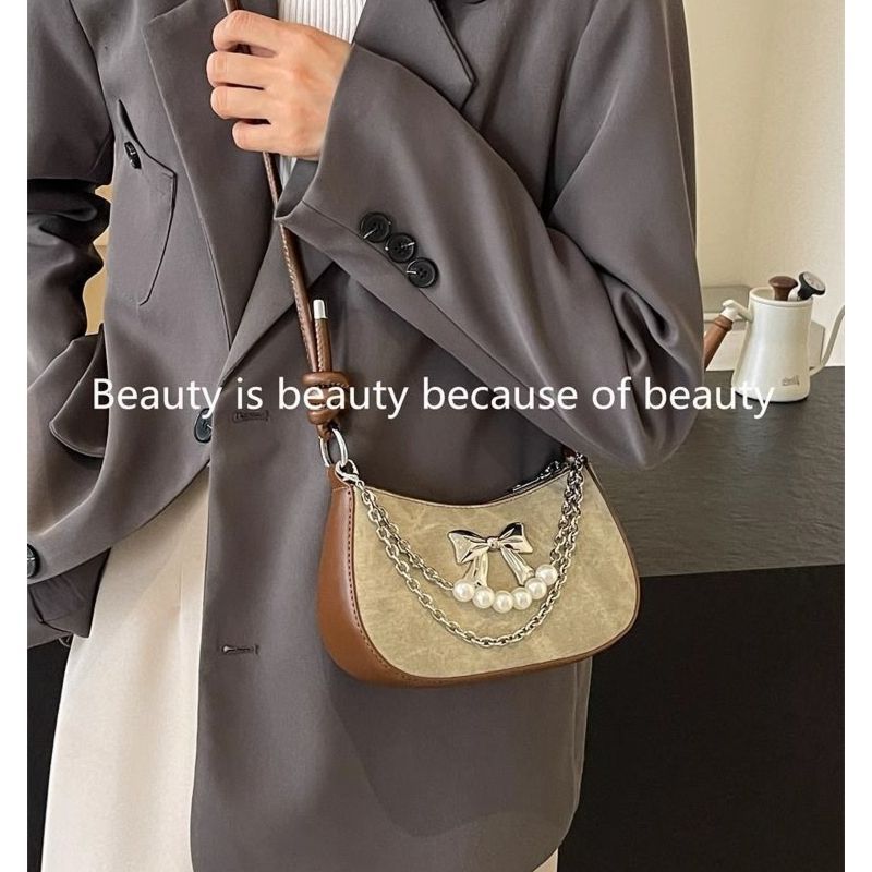 高品質人気販売卸売ニッチデザインパールボウ軽量ショルダーバッ - Luxury Bags To Sell のレビューと価格