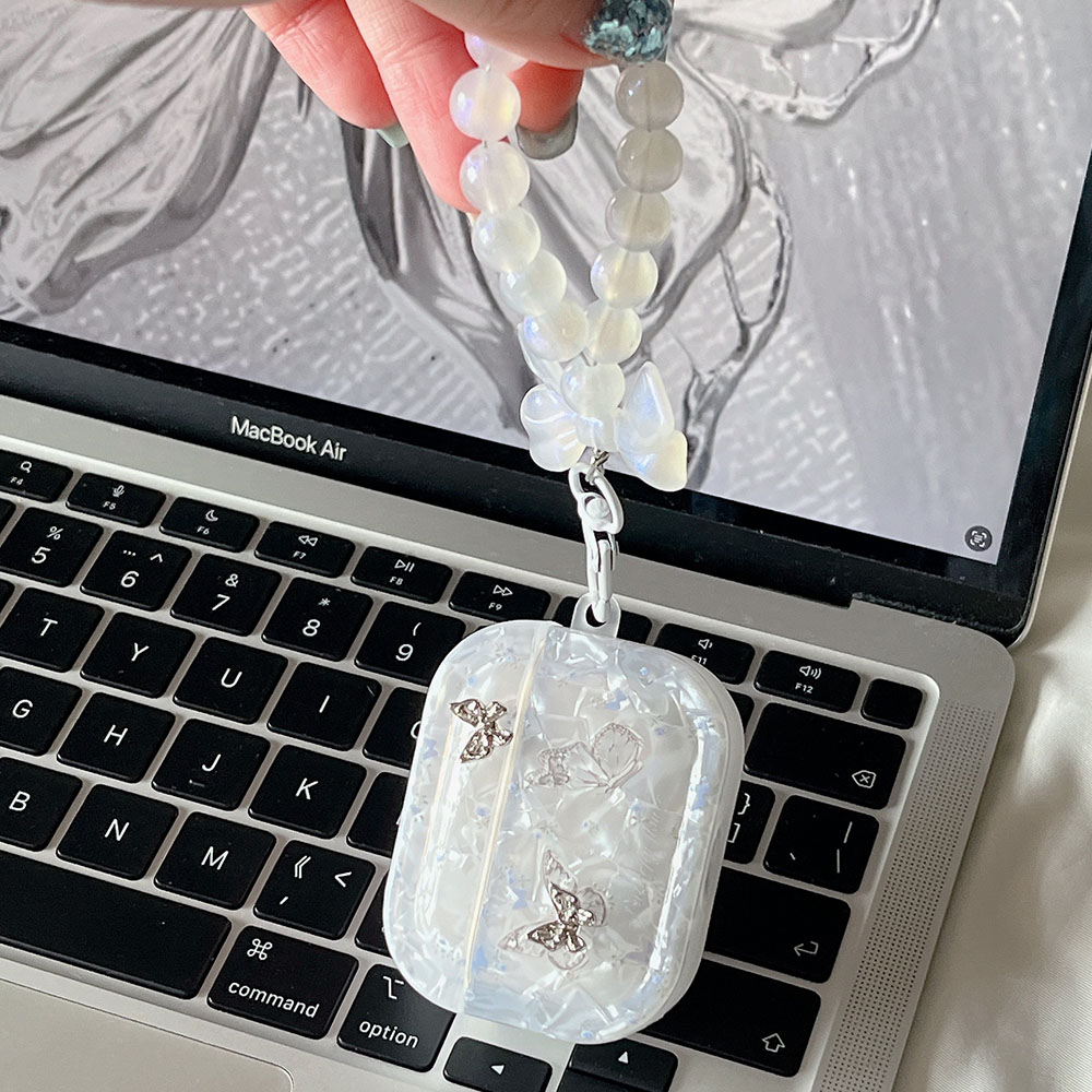 高級シェルテクスチャ金属蝶女の子ケース Airpods 4  - Luxury Bags Girls のレビューと価格