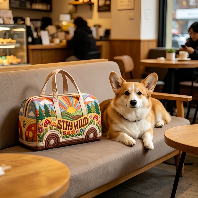 1個入り「STAY WILD」ヒッピートラベルバッグ、3Dキ - Weekender Bag Duffle のレビューと価格