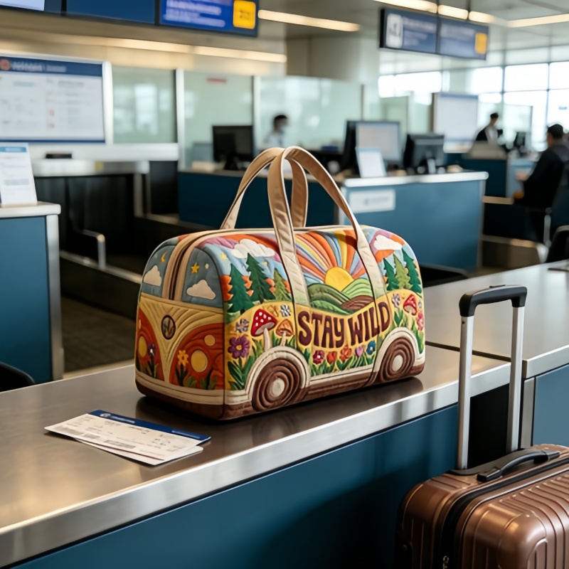 1個入り「STAY WILD」ヒッピートラベルバッグ、3Dキ - Weekender Bag Duffle のレビューと価格
