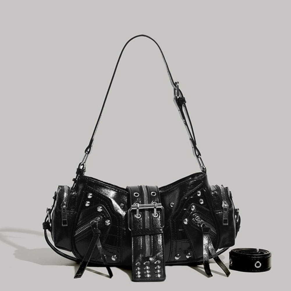 ラグジュアリーリベットショルダーバッグ、無地PUアンダーアー - Luxury Y2K Bags のレビューと価格