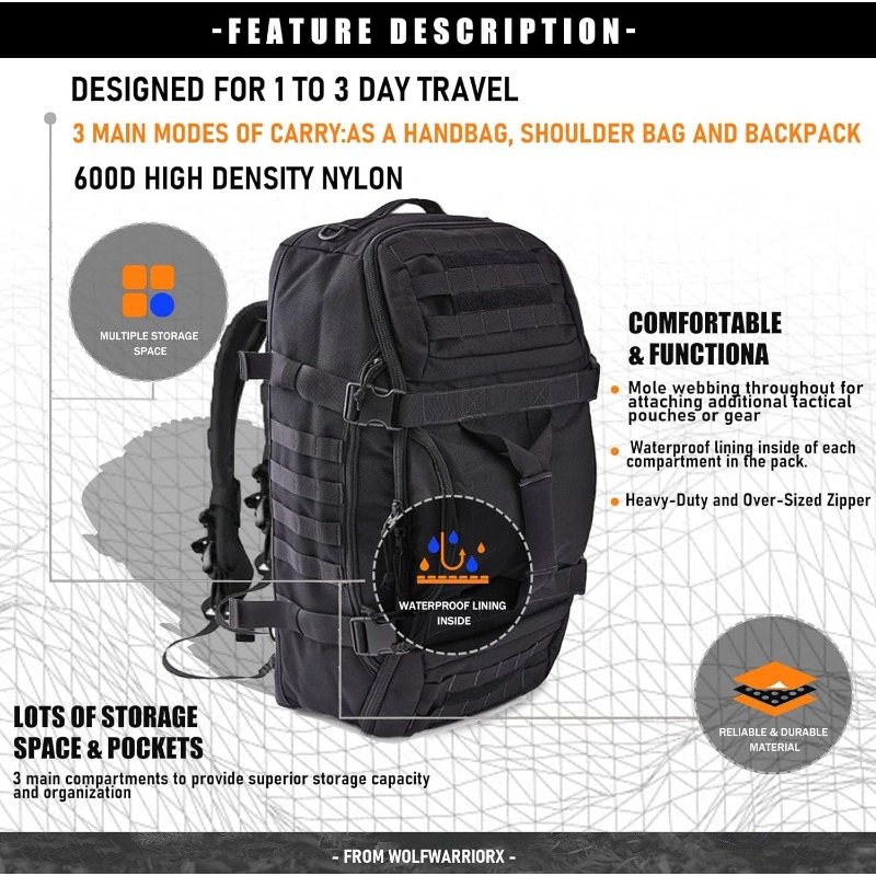 LQARMY 25L 45L 80L スポーツトラベルバッグ - Weekender Bag Duffle のレビューと価格