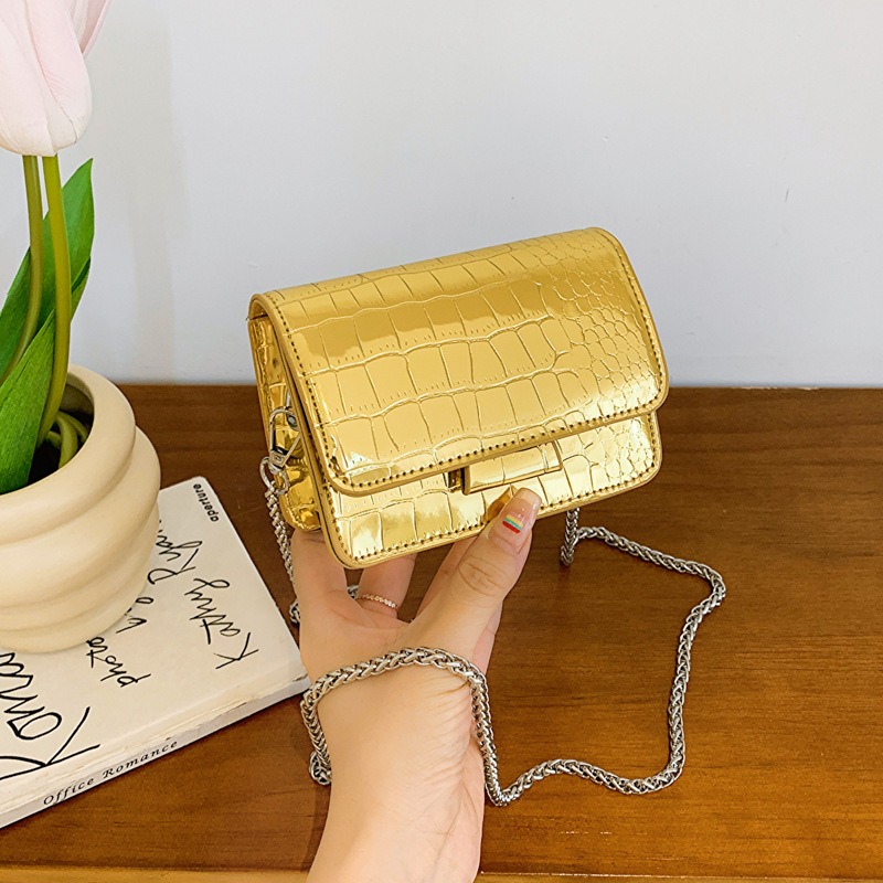 女性ヴィンテージチェーンシルバーシックなクロスボディバッグ高 - Luxury Bags Cute のレビューと価格