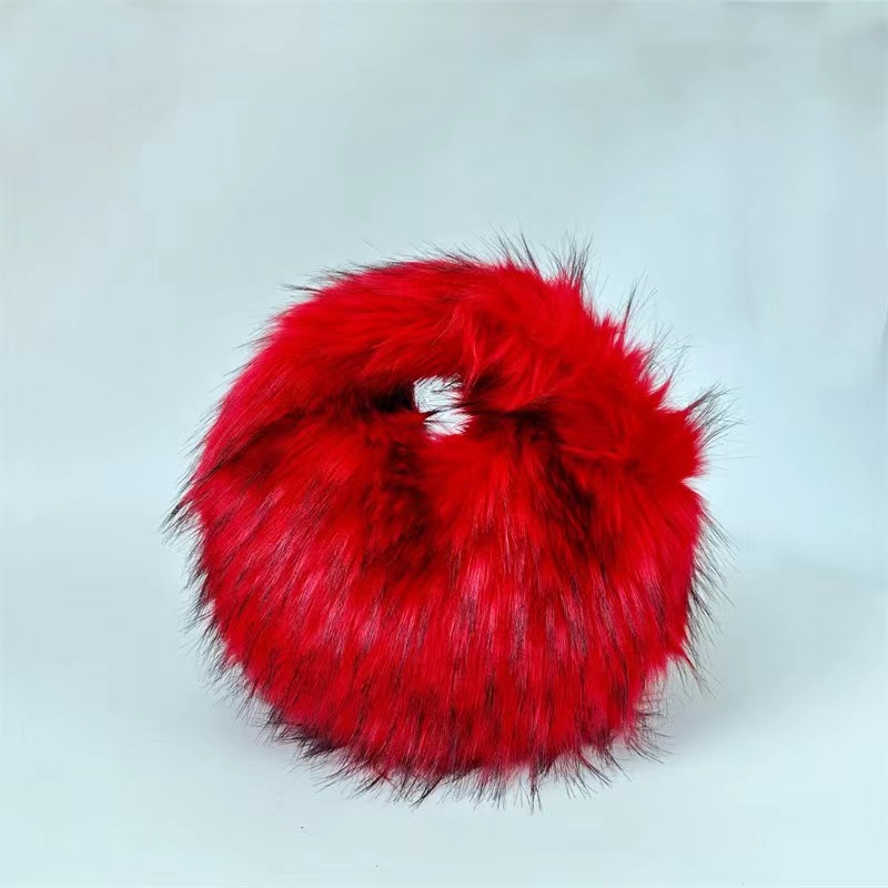 女性のための小さな毛皮のバッグ,柔らかい豪華な手首のバッグ, - Luxury Bags Cute のレビューと価格