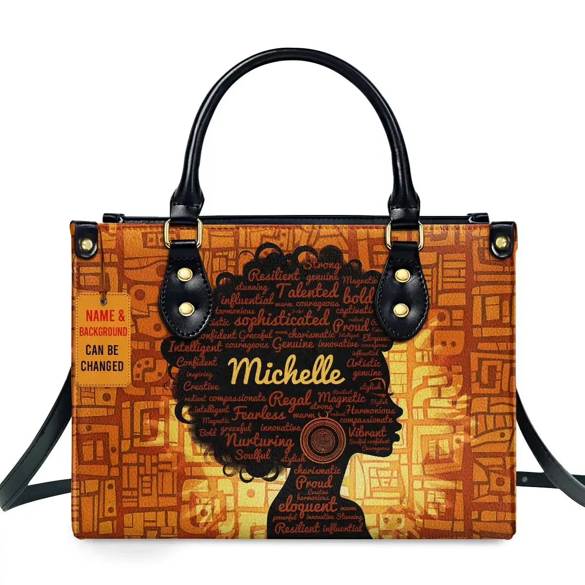 アフリカンガールプリントレザーハンドバッグ、黒人女性向けファ - Luxury Bags Girls のレビューと価格