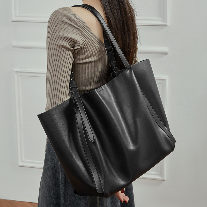 Burminsa ヴィンテージ牛本革大型トートショルダーバッ - Luxury Bags Korea のレビューと価格
